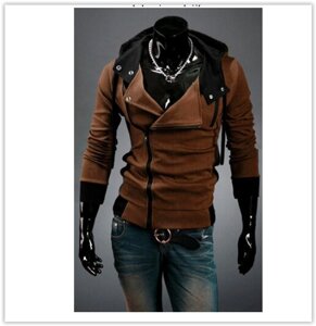 Толстовка, реглан, куртка M-4XL код 9 коричнева