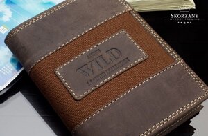 Шкіряний чоловічий гаманець Always Wild коричневий код 158