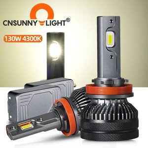 Світлодіодна лампа фара Faros Luces H7 H4 H11 130 W 4300 K