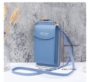 Жіноча сумка — гаманець клатч FOREVER Lovely Синій джинс із відділенням для телефона