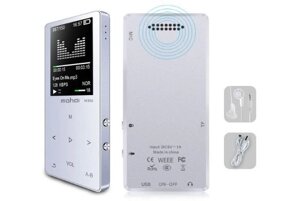 MP3 Плеєр Mahdi M320 4Gb, 80 годин роботи без підзарядки, срібло