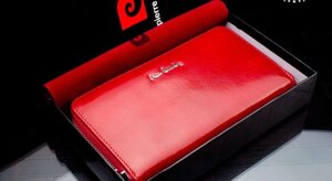Фірмовий жіночий гаманець преміум-класу Pierre Cardin (червоний)