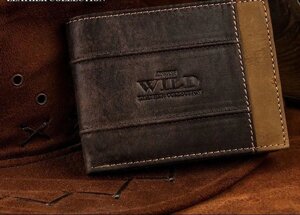 Модний чоловічий шкіряний гаманець від Always Wild натуральна шкіра код 197