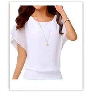 Блузка жіноча шифонова розмір s-xl, біла