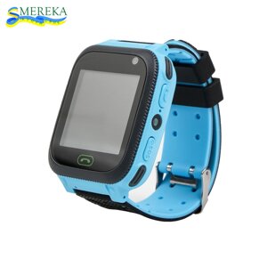 Дитячі розумні годинники Smereka F3 оригінал (GPS + батьківський контроль) Синя гарантія 12 місяців