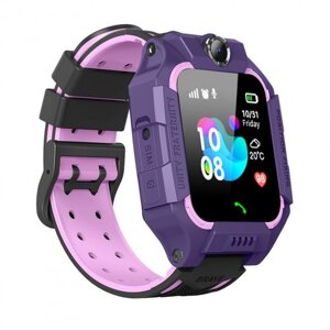 Дитячі розумні годинник Q19 GPS, LBS, Wi-Fi водонепроникні фіолетові