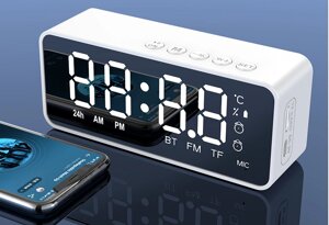 Бездротовий динамік — годинник G50 з FM будильником, підтримка карт пам'яті білий