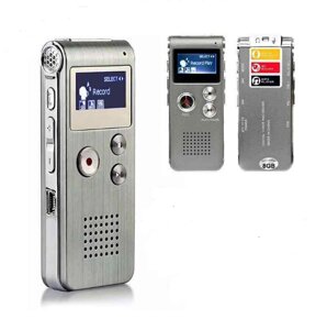 Цифровий диктофон hobbyline з ЖК-екраном, 8 ГБ, MP3-плеєр, диктофон, аудіо рекордер,