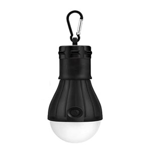 Портативний світлодіодний кемпінг-ліхтар лампа для кемпінгу з карабіном 3 режими на ААА батарейках чорний