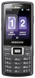 Кнопковий мобільний телефон Samsung C 5212 Duos Noble чорний