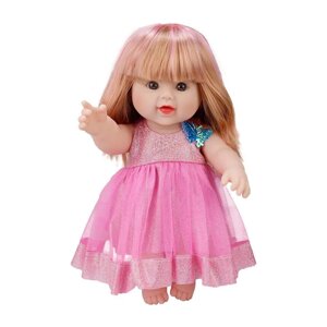 Лялька дитяча для дівчаток із рожевим волоссям 30 см