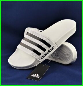 Чоловічі Білі Шльопанці ADIDAS Сланці Тапочки Адідас (розміри: 41,42,43,44,45)