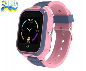 Розумний годинник дитячий Smereka LT21, 4G Wi-Fi + GPS, функція виклику, водонепроникні рожеві гарантія 12 місяців
