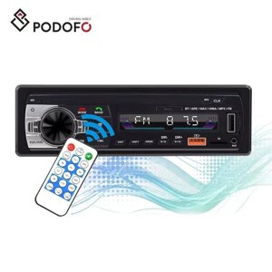 Радіопривідник автомобільний MP3-плеєр стерео Авторадіо 1 Din у приймачі BT FM Aux швидка зарядка USB