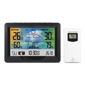 Цифрова багатофункціональна домашня метеостанція FanJu FJ3383F з термометром, гігрометром, барометром