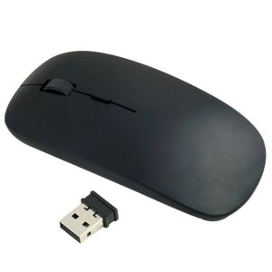 Бездротова USB Мишка Дизайн APPLE Тонка Для Комп'ютерів і Ноутбуків (BLACK)