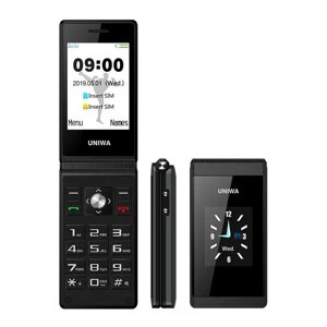Телефон розкладачка UNIWA X28 2,8-дюйма Дві SIM-карти Батарея 1200 мА·год Великі кнопки