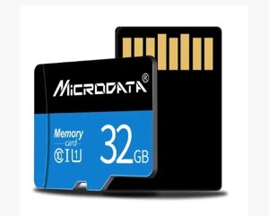 Картка пам'яті 32 ГБ microsd клас 10 з адаптером Microdata Карти пам'яті