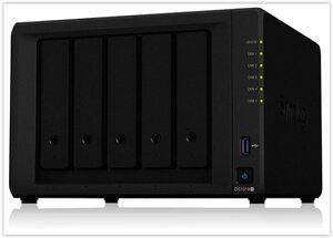 Мережеве сховище Synology NAS з 5 відсіками DiskStation DS1019 + (бездисковий), 5 відсіків; 8 ГБ DDR3L