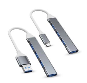 USB Type C HUB MINI USB3.1 Multi 4 порти 4 в 1 OTG-розгалужувач з алюмінієвого сплаву для ноутбука
