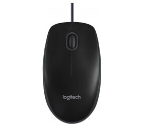 Миша Logitech B100 USB Black (910-003357) Довжина кабелю 1.8 м, датчик оптичний, 800 dpi