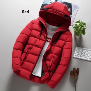 Чоловіча куртка зимова водовідштовхувальна розмір М-4XL червона