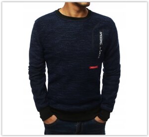 Чоловік светр на гумці m-xxl, синій