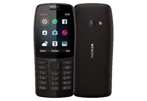 Кнопковий мобільний телефон Nokia 210 Dual Sim чорний