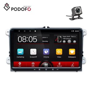 Автомобільний радіо Podofo Android 9 "2 DIN Autoradio + 12 світлодіод