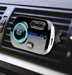 Автомобільний FM-передавач Bluetooth 5,0 AUX аудіоадаптер і приймач, гучний зв'язок, MP3-передавач