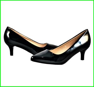 Жіночі Чорні Лакові Туфлі на Каблуку Модельні (розміри: 36,37,38,39,40) — 11-1 / 075-1