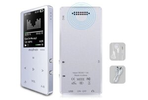 MP3 Плеєр Mahdi M320 8Gb, 80 годин роботи без підзарядки, срібло