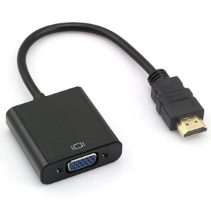 Кабель CHARMOUNT H-V02 HDMI - VGA 0.2 м Чорний (H-V02)