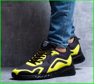 Кросівки Чоловічі Чорні Тканинні Boost Пінка Жовті (розміри: 44)