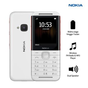 Кнопковий мобільний телефон Nokia 5310 2 сім-карти 1200 Мач білий