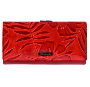 Жіночий гаманець бренд "Cavaldi" Шкіра Польща червоний PN23-LF