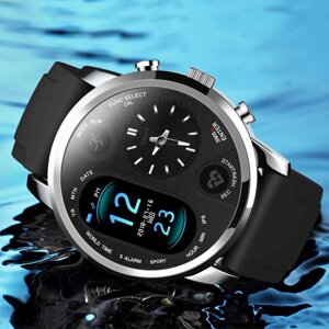 LEMFO T3Pro розумні годинник багатофункціональні спортивні dual time zone дисплей розумні водонепроникні годинники