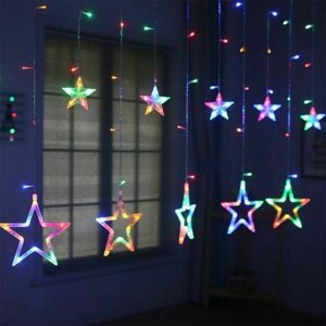 Xmas гірлянда STAR CURTAIN 12 BLUE Зірки 3M*80CM*50CM