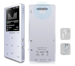 MP3 Плеєр Mahdi M320 16Gb, 80 годин роботи без підзарядки, Bluetooth, срібний