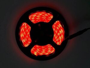LED Стрічки (3528) Red - Червоний довжина 5м Лід (відеоогляд)