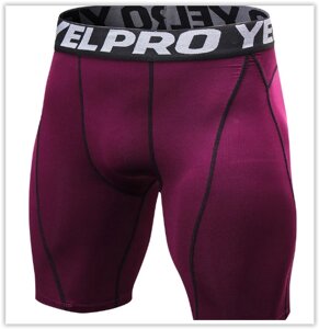 Компрессионные шорты для бега, кроссфита, бодибилдинга, размеры М фиолетовый