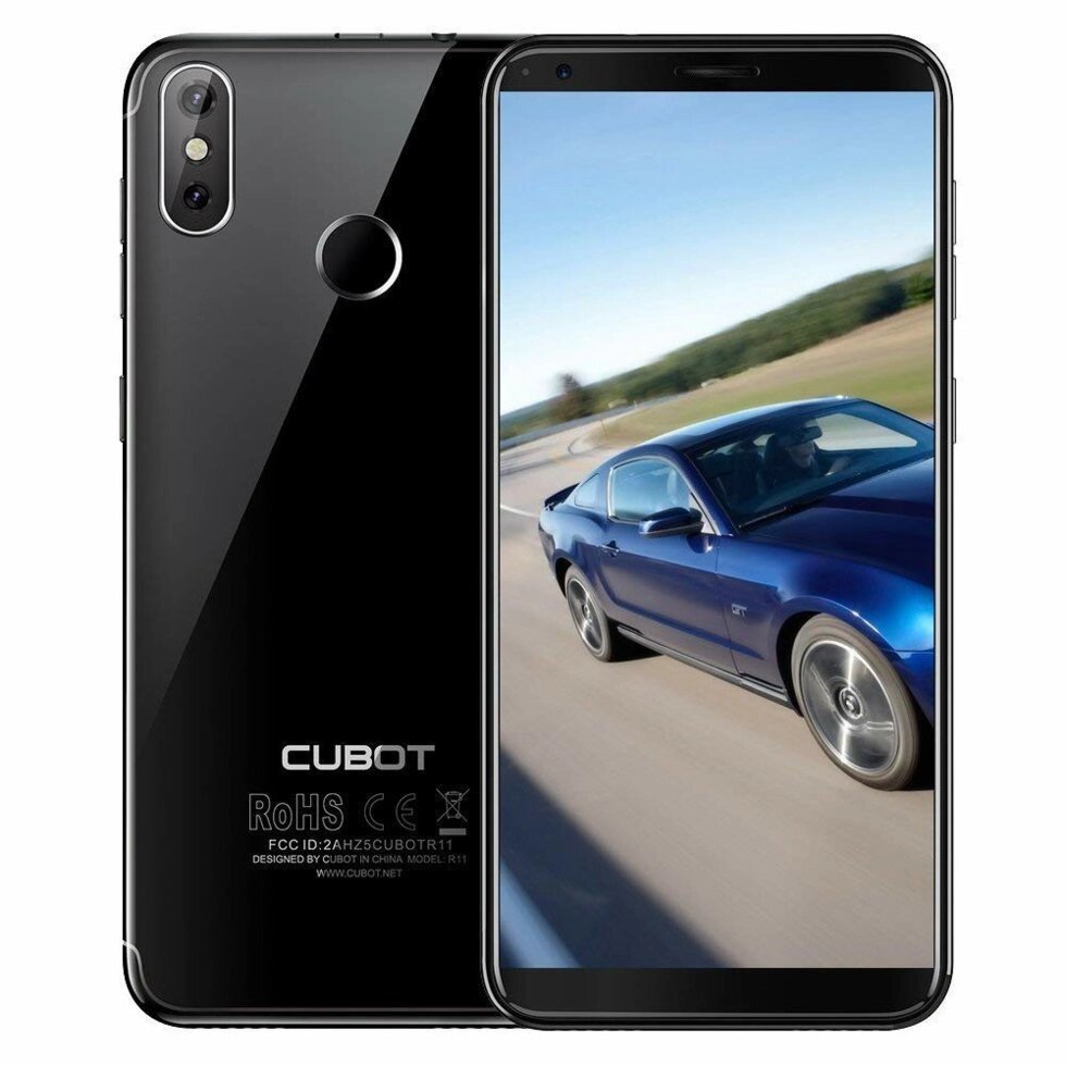 Смартфон Cubot R11 black оригінал подвійна камера 13 і 2Мп Селфі камера 8Мп - наявність