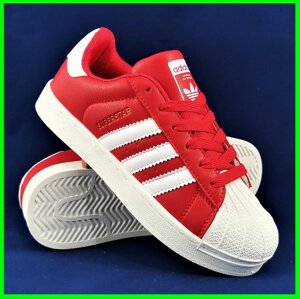 Кросівки Adidas Superstar Червоні Адідас Суперстар Жіночі Адідас (розміри: 38,39,40) Відеовідвід