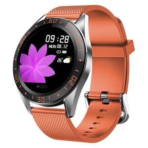 Розумні годинник Smartwatch GT105 IP67 водонепроникний з моніторингом серцевого ритму IOS Android помаранчеві