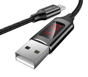 Кабель з дисплеєм, провід, зарядка для телефону micro-USB Floveme Flory 1 м 5V / 2.1A