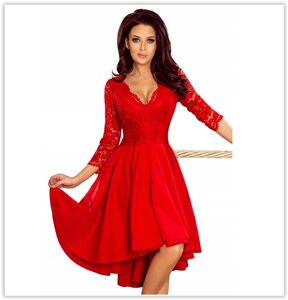 Святкову сукню з гепюровим верхом Numoco Nicolle оригінал, червоне