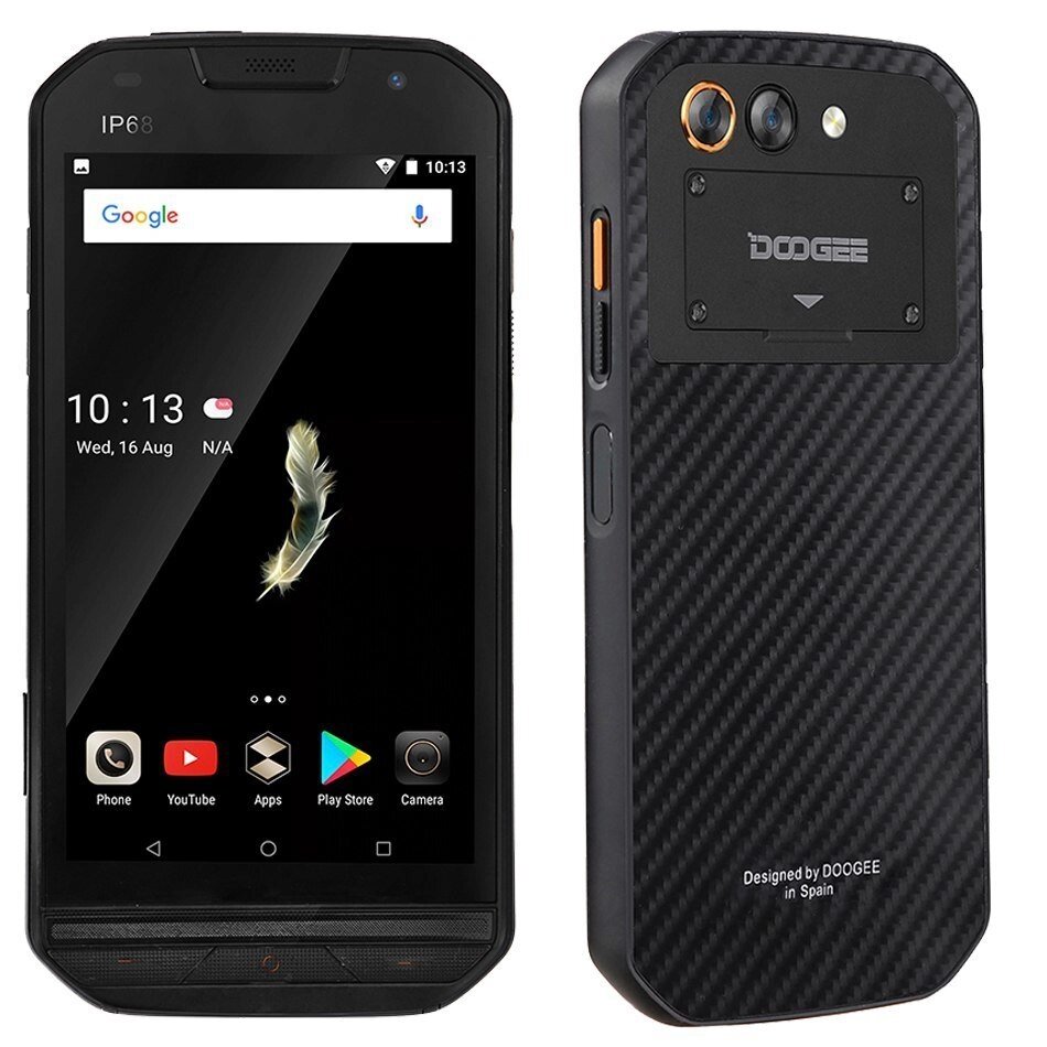 Захищений Смартфон Doogee S30 black корпус метал, кевлар Стандарт захисту IP68 - Україна