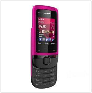 Телефон- слайдер Nokia C2-05 розовый на английском