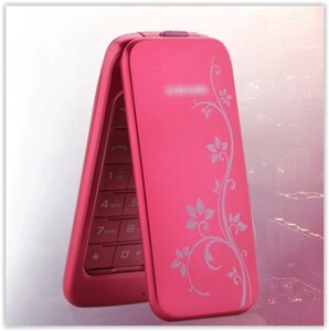 Раскладушка Samsung C3520 GSM 2G розовый на английском