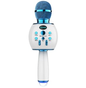 Портативний Bluetooth-мікрофон D888 караоке світлодіодна підсвітка 2000 мА·год MP3 USB